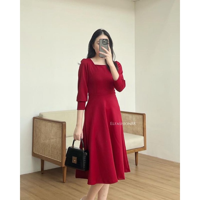 Elfashion • Dress Wanita Midi | Bodycon Meita