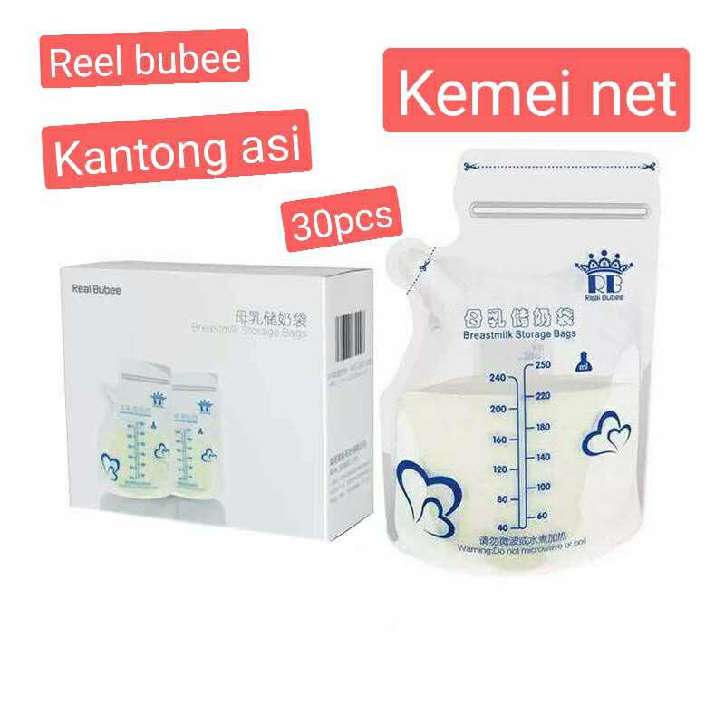 kantong asi Real bubee 250ml isi 30pcs Breastmilk Storage Bag Kantong