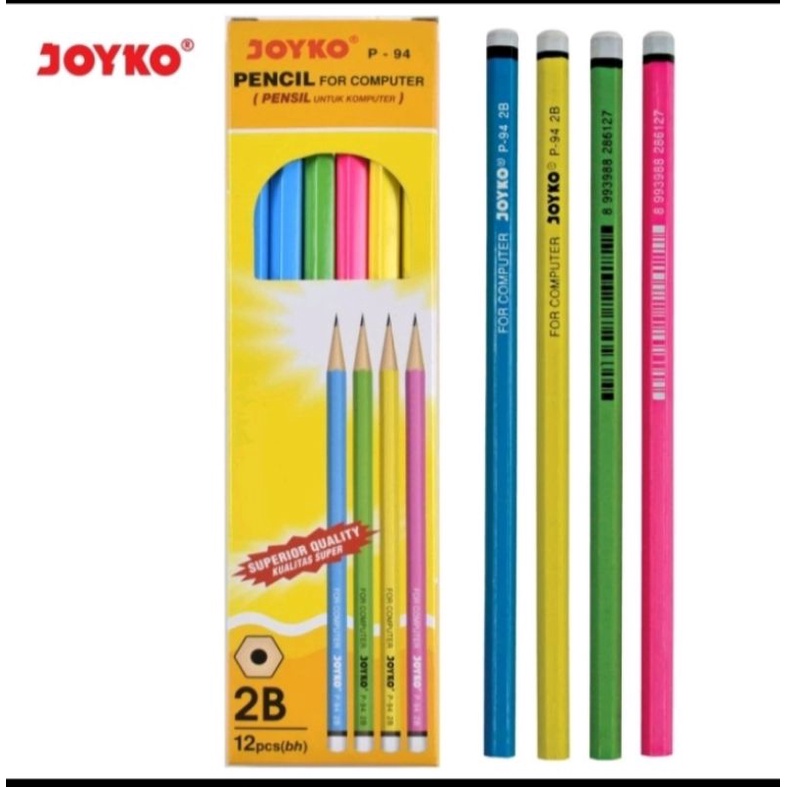 

Joyko Pensil Kayu P-94 2B P94 Isi 12 Pcs Per Pack Komputer Ujian MURAH Original