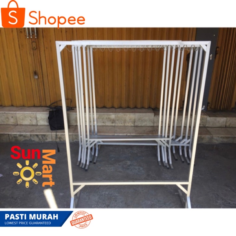 Jemuran pakaian hanger aluminium 1,2 meter Anti karat