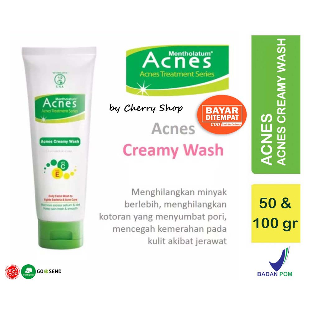 [ORI] [BPOM] Acnes Creamy Wash Foaming 50 & 100 GR Face Facial Wash Anti Acne