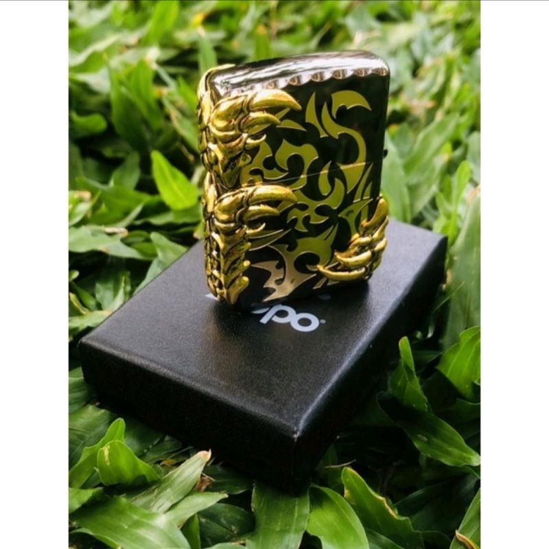 Korek Api Zippo Motif Emblem Cakar Naga Korek Zippo Unik Keren Korek Premium