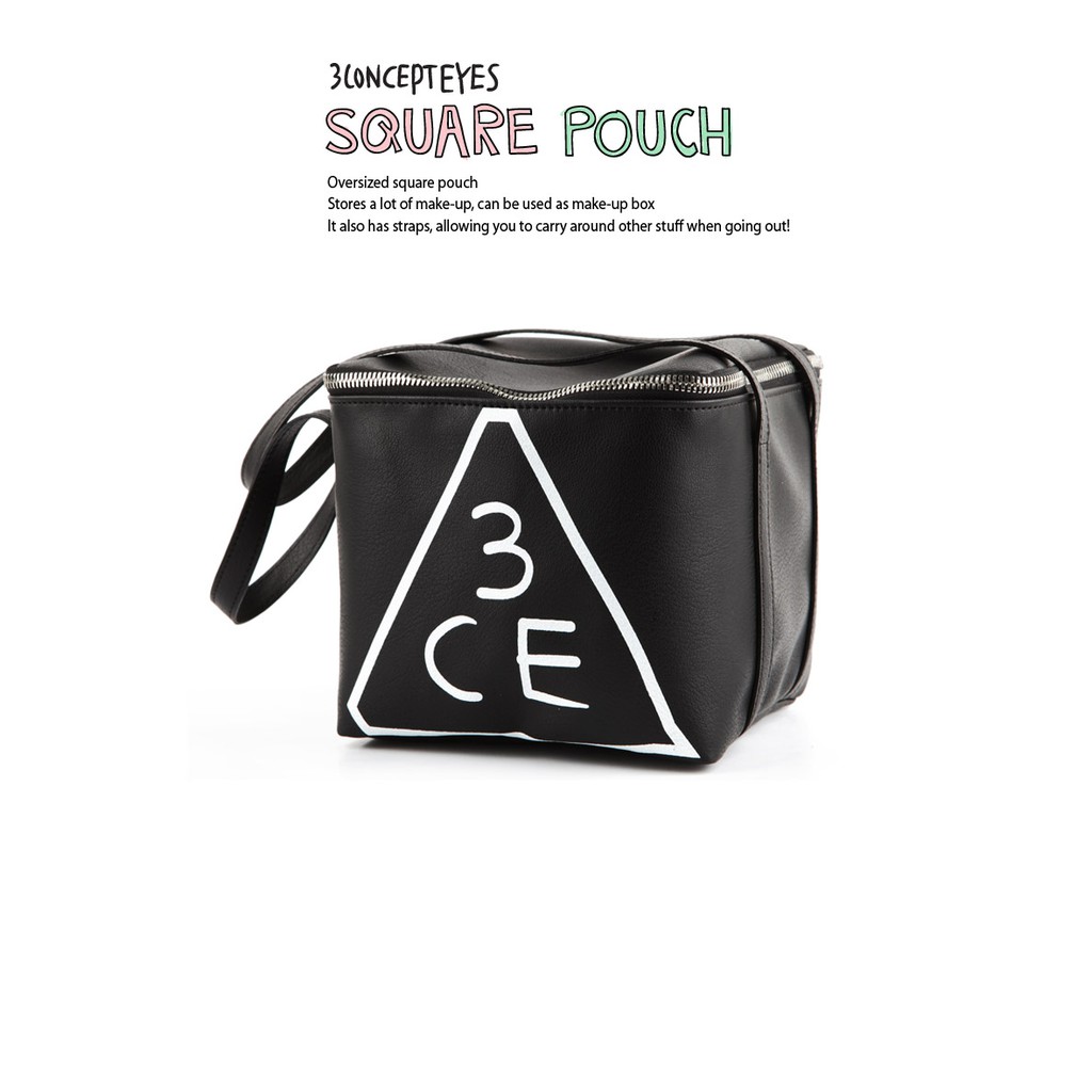 3 CONCEPT EYES| 3CE SQUARE POUCH | TAS MAKEUP