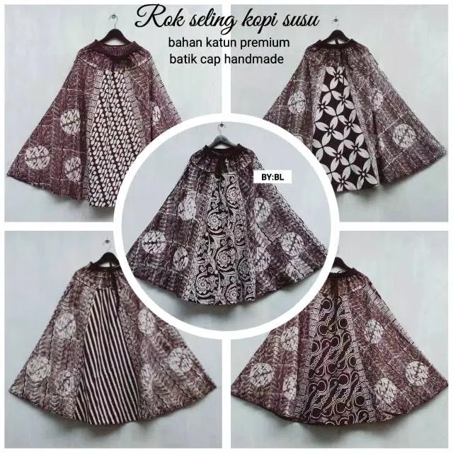 ROK SELING KOPI SUSU ROK BATIK CEWEK BAWAHAN BATIK WANITA SERAGAM BATIK KERJA BATIK MUSLIM SOLO