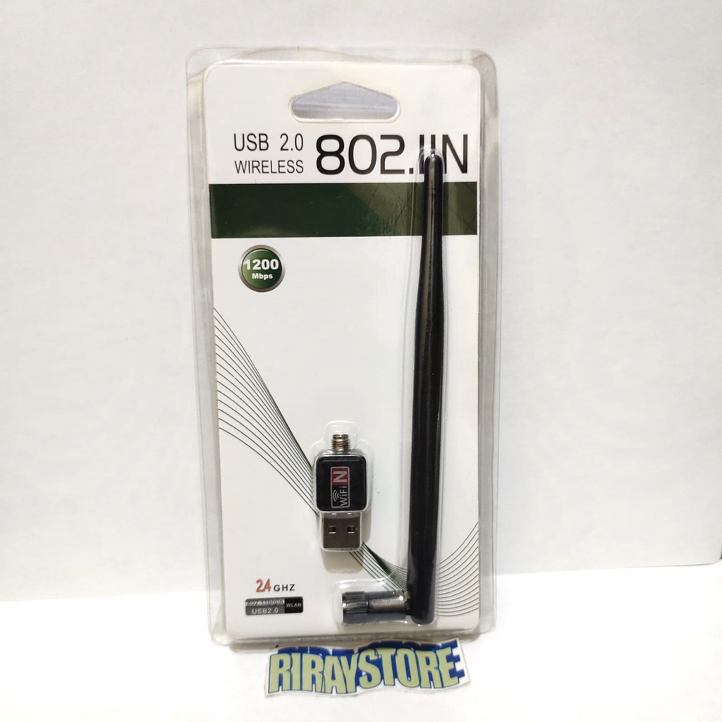 USB WIFI 802 IIN 600-1200Mbps Antena Antenna Adapter USB 2.0 Wireless PENANGKAP JARINGAN SINYAL WIFI