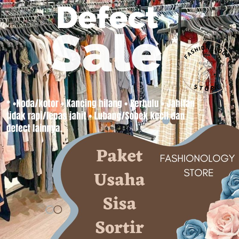 DEFECT SALE ~ Promo Paket Usaha Hemat Pemula Grosir Sisa Sortir Baju Murah Obral Borongan Branded Ha