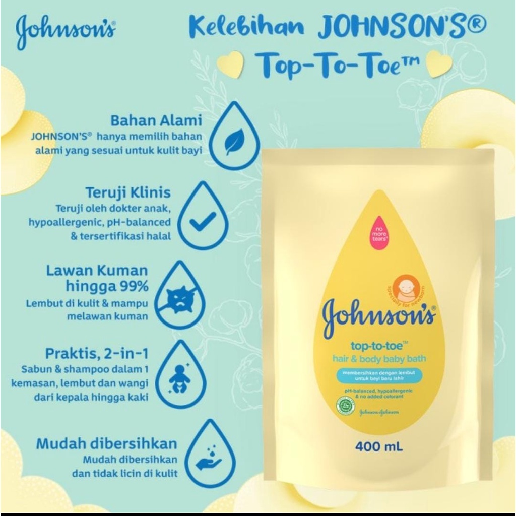 JOHNSONS BABY COTTON TOUCH / TOP TO TOE  / MILK RICE/BEDTIME HAIR AND BODY WASH BOTTLE AND REFILL