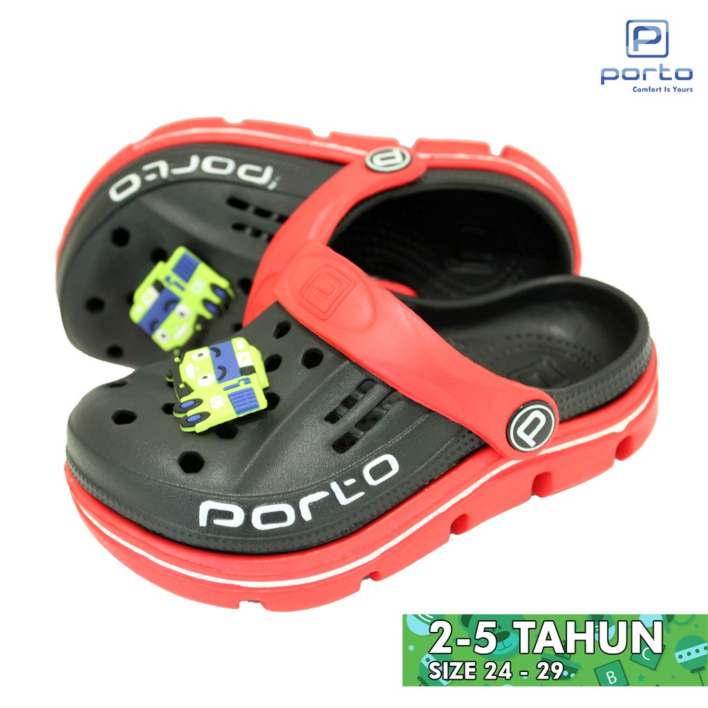 

Porto - Sandal Anak Laki-laki Perempuan Sepatu Karet Karakter Lucu Nyaman Terbaru Original 1006K