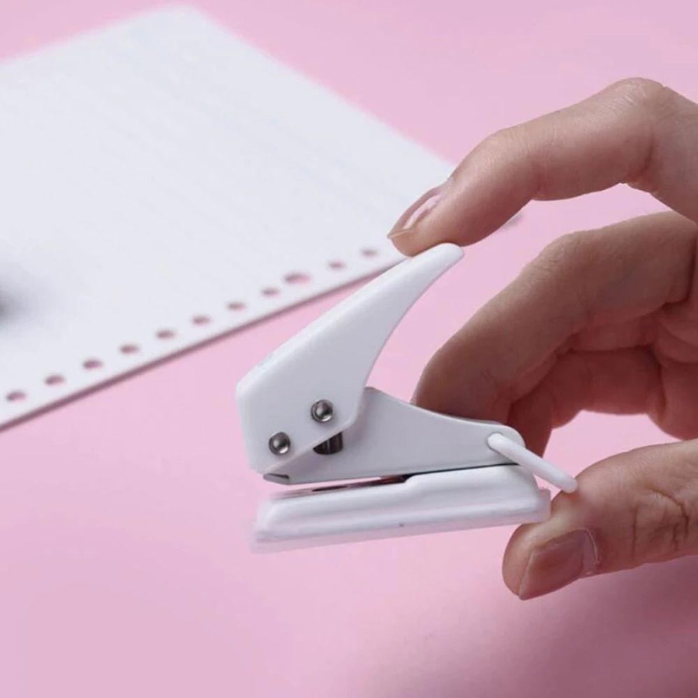 Lanfy Hole Punch School Warna Solid Pemotong Kertas Alat Tulis Kantor Mengikat Perlengkapan Punching|Alat Pelubang Kertas Single Paper Puncher