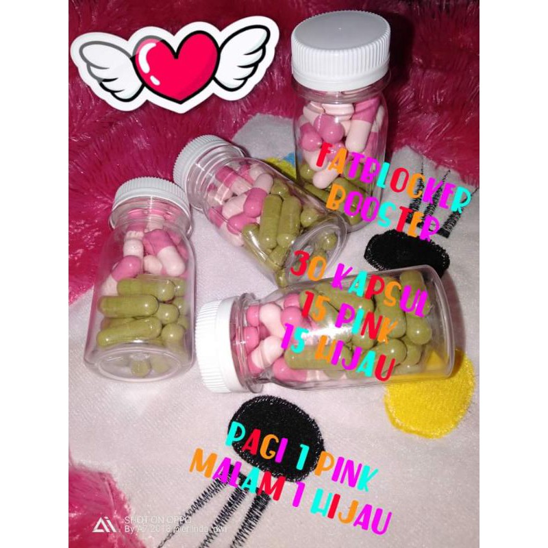 Pelangsing Kapsul Pink & Hijau Alami