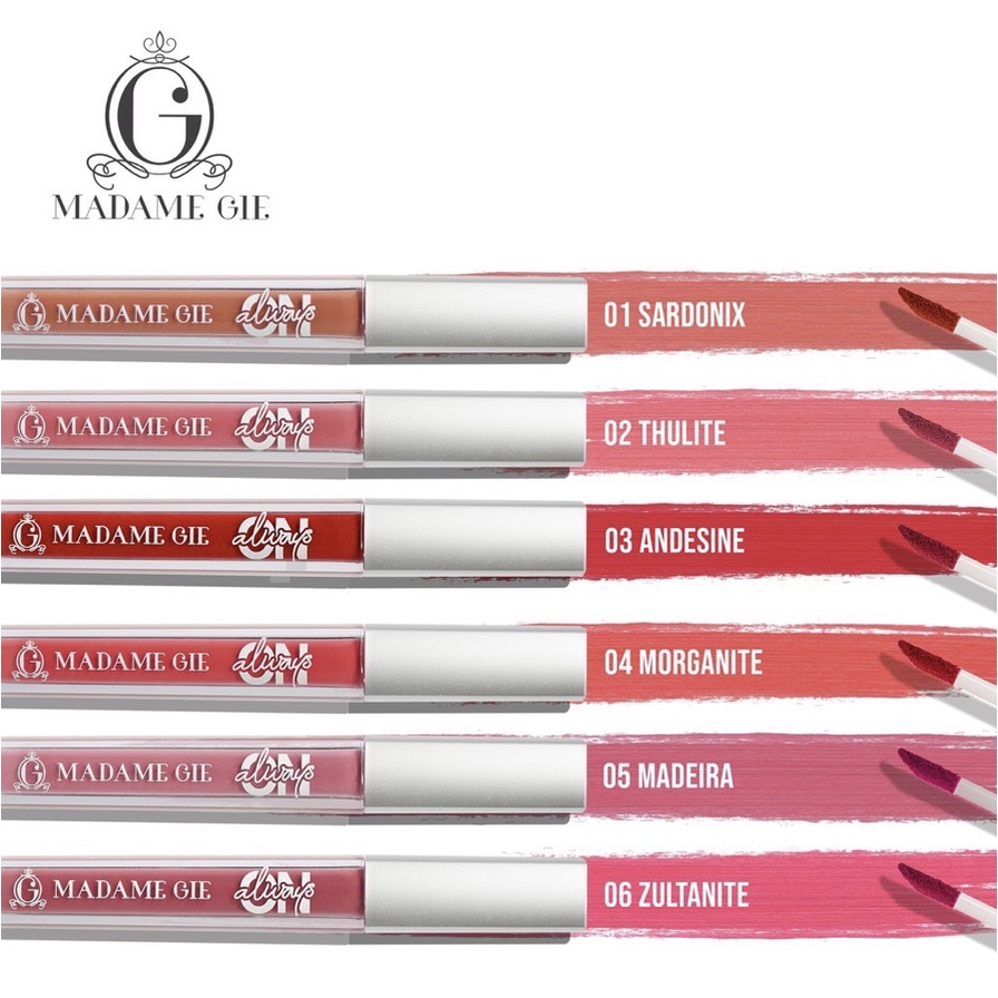 Madame Gie Always On Lip Cream Matte Make Up Bibir READY ORIGINAL