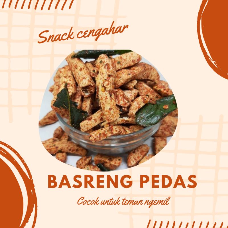 

snack cenghar basreng pedas daun jeruk