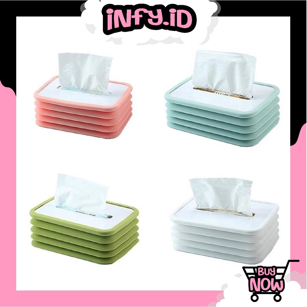 INFY -  R581 Kotak Tisu Lipat - Tissue Box Flexible - Tempat Tissue Serbaguna