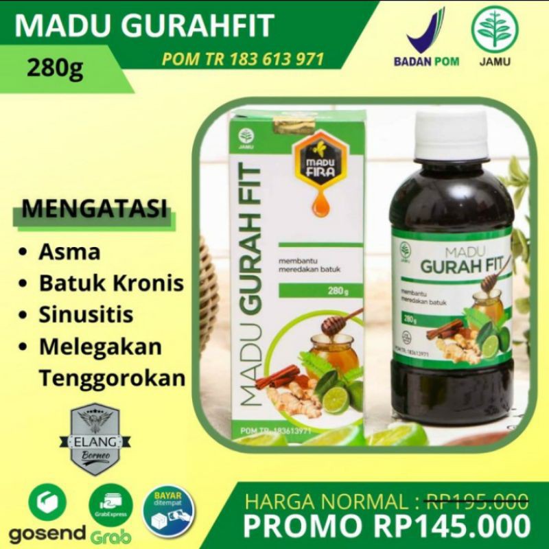 Madu Gurah Fit Herbal untuk Tenggorokan dan Pernafasan GurahFit Original