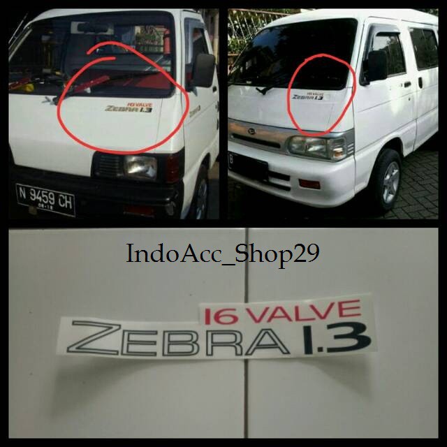 Striping Sticker Stiker Tulisan 16 VALVE ZEBRA 1.3 Bodytech sleding kupu Astrea Karoseri Pu 1 Biji