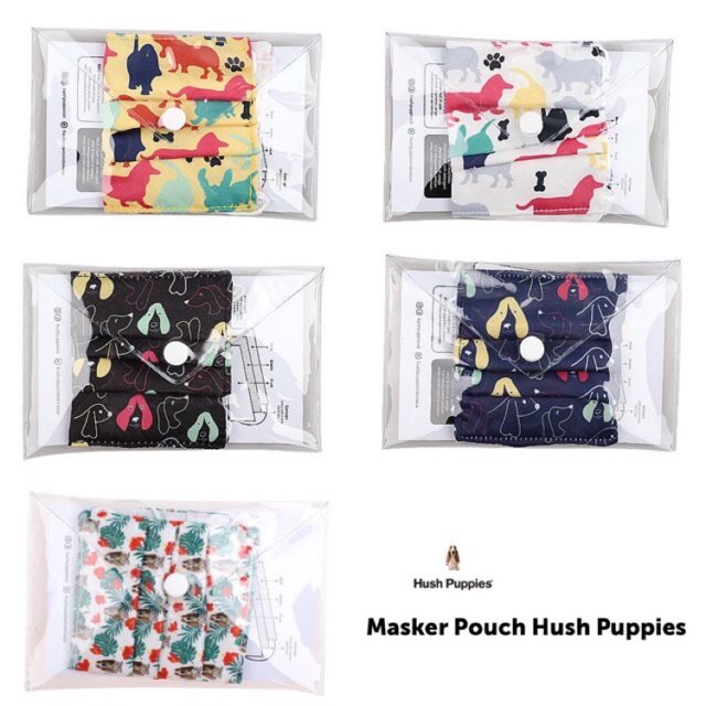 MASKER HUSH PUPPIES GRATIS POUCH - Jastip masker Hush Puppies