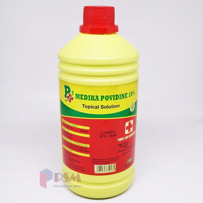 Medika Povidine Iodine 10% 1 Liter / Obat Merah Luka Povidon Betadine