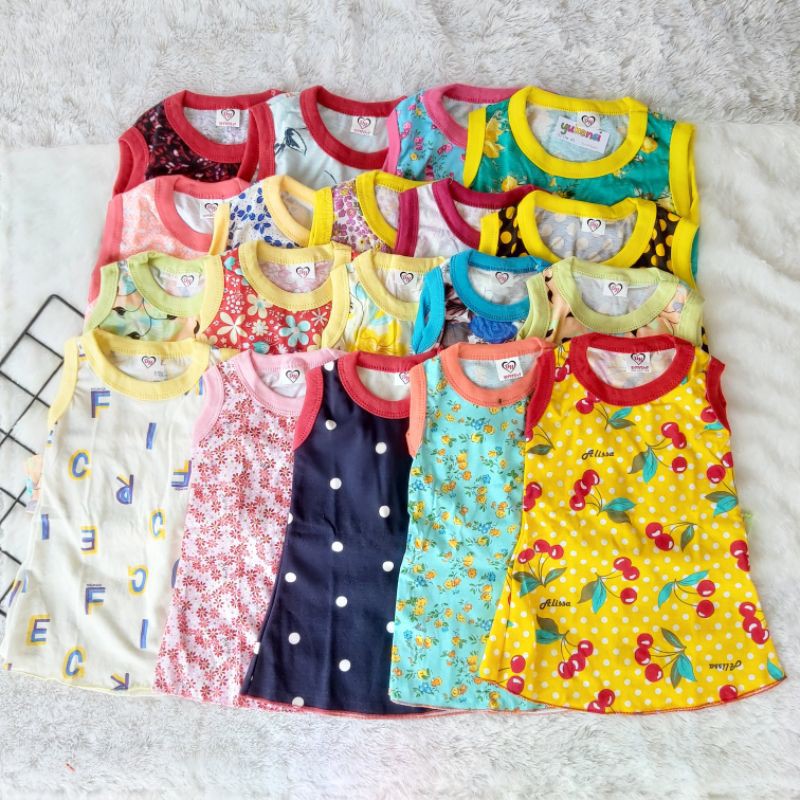 Daster Anak Bayi Yukensi 0-5 Tahun / Baju Bayi Perempuan Dress Kutung Kutang-6