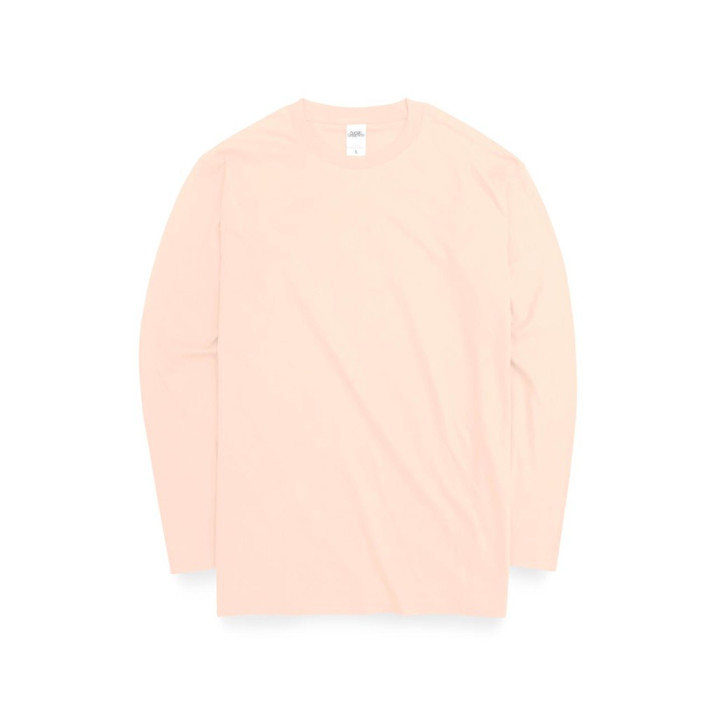 Kaos T-Shirt Lengan Panjang Long Sleeve Buat Pria & Wanita Peach Human Greatness Bahan Adem Tidak Pa