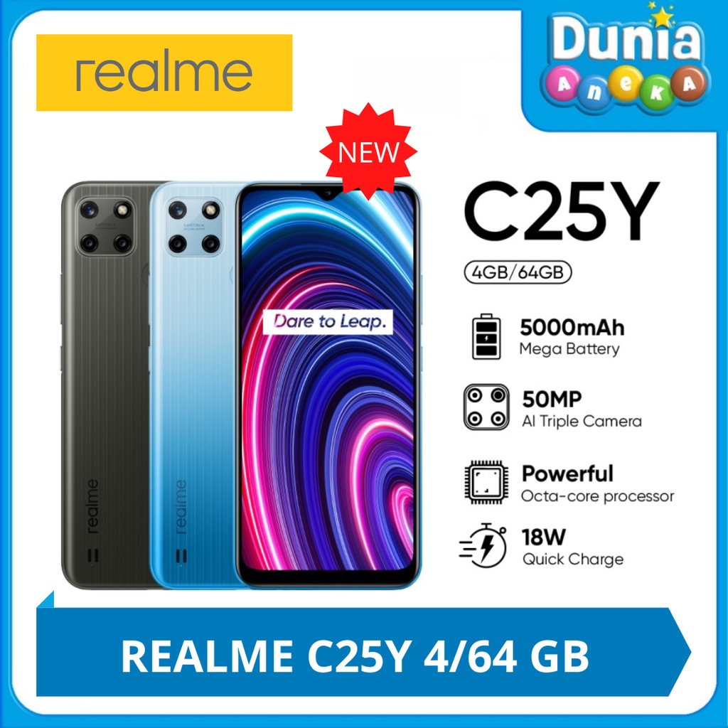 REALME C25Y 4/64 GB SMARTPHONE - GARANSI RESMI REALME
