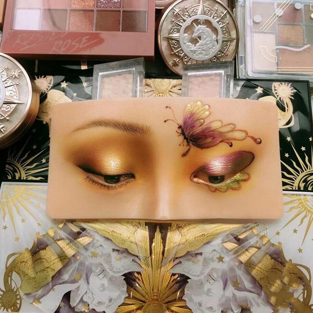 R-flower Hadiah Alat Bantu Sempurna Untuk Artis Bulu Mata Pemula Melukis Latihan Makeup Skin Lash View Eyelids Dengan Brush Eyeshadow Berlatih Makeup Papan Wajah