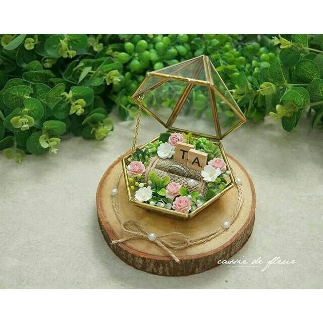 Ring bearer rustic Kotak cincin terrarium Kotak Ring bearer rustic Kotak cincin terrarium Kotak
