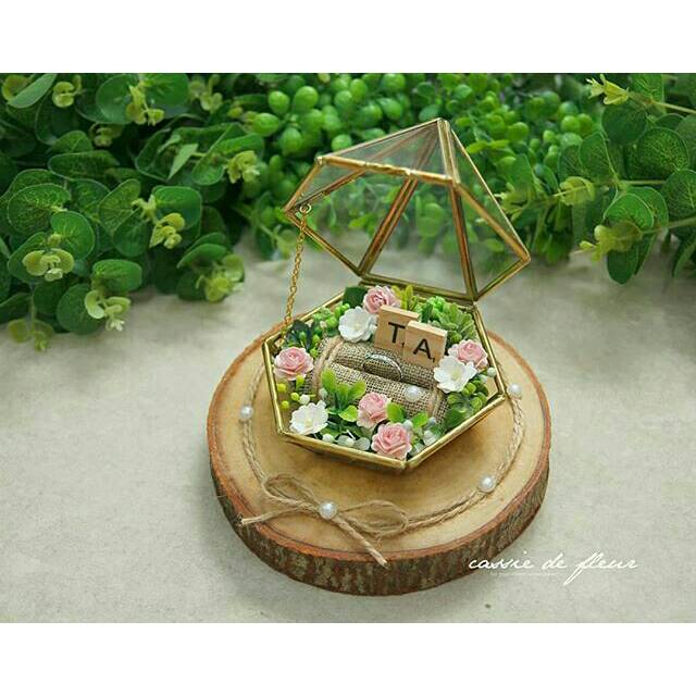 Ring bearer rustic Kotak  cincin terrarium  Kotak  