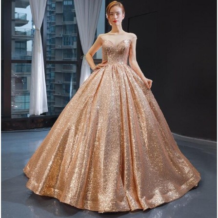 2021 Dress Luxury Bling Bling Party Dress Classic Ball Gown Vintage Sequin GownQuinceanera Dresses