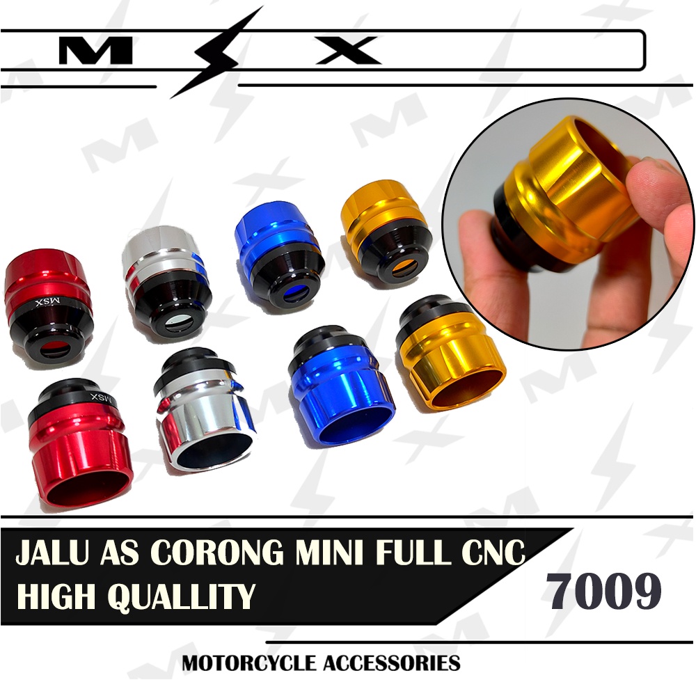 Jalu As Roda depan mini full cnc Model Corong universal