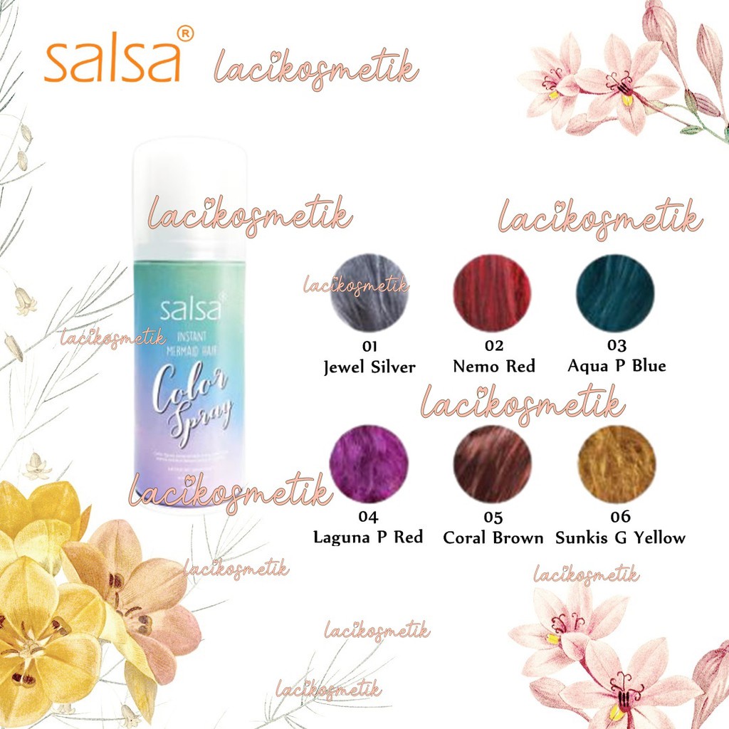 ✨LACIKOSME✨ SALSA INSTANT MERMAID HAIR COLOR SPRAY - PEWARNA RAMBUT INSTAN SALSA