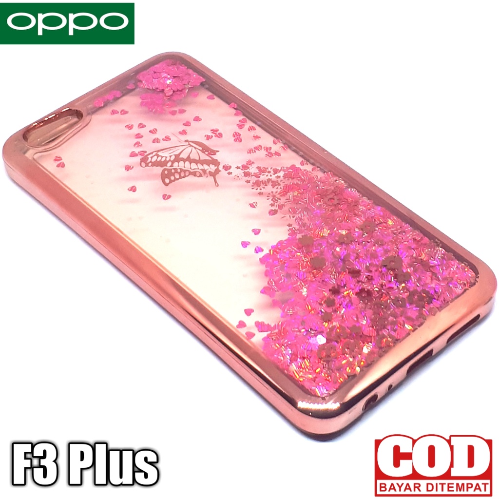 case water gliter shinning chroom for oppo f3 plus