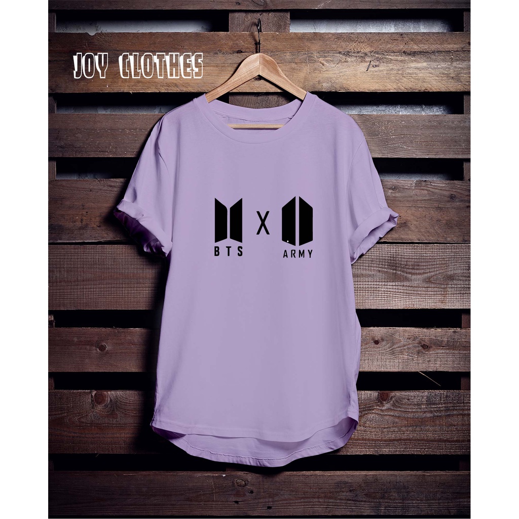 BTS X ARMY PURPLE TSHIRT- LILAC BTS TEE -KAOS KOLEKSI BTS- KAOS SABLON BTSS ARMY