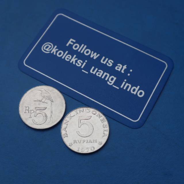 Koin Mahar 5 Rupiah Burung 1970