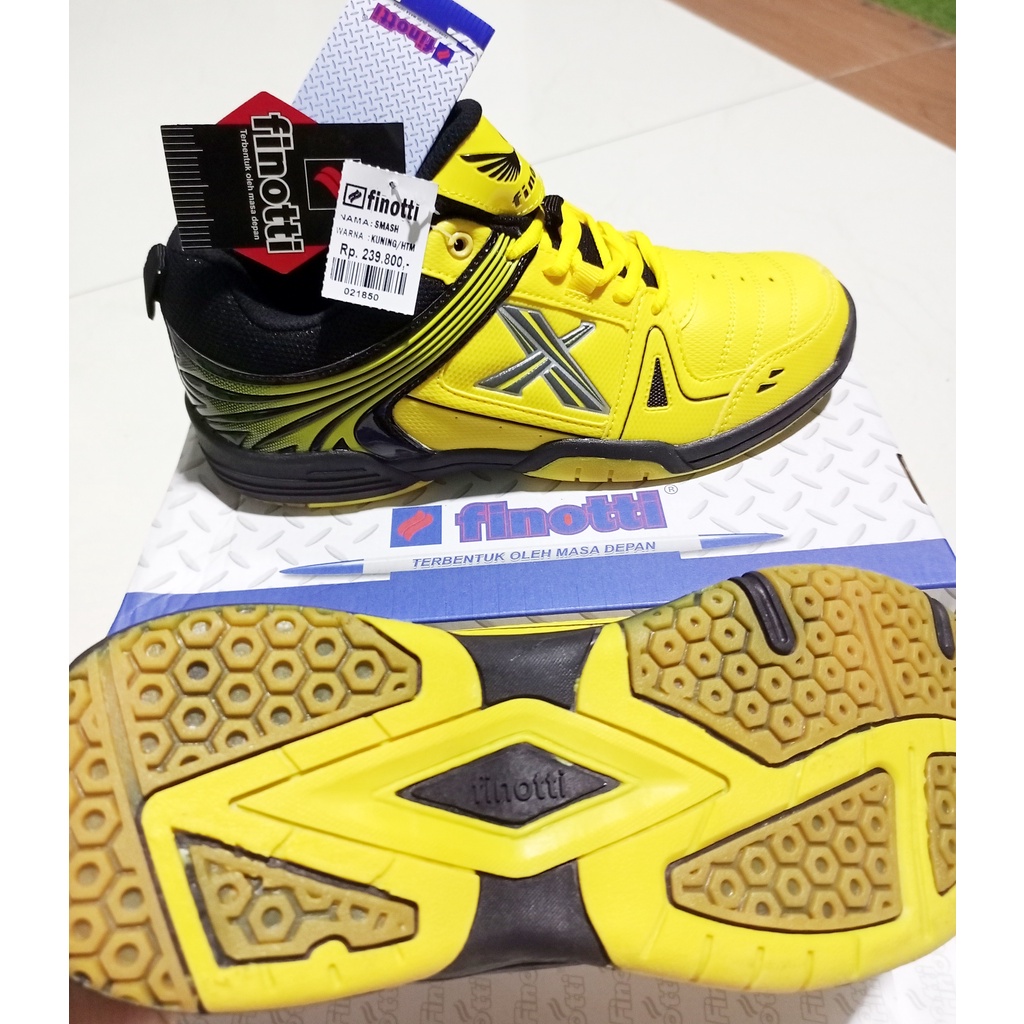 SepatuBadminton Finotti SMASH 100% Original FREE KAOSKAKI Sepatu Bulutangkis Sepatu Badminton untuk atlet pro bulutangkis