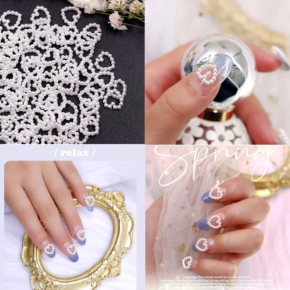 Top 10pcs 3D Putih Mutiara Cantik Elegan Dekorasi DIY Sticker