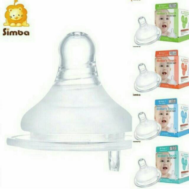 Simba Mother Touch Anti Colic Wide Neck Nipple / Nipple Leher Tebal