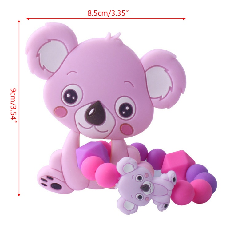 Mary 1 Set Gelang Teether Bentuk Koala Warna-Warni Untuk Bayi Laki-Laki / Perempuan