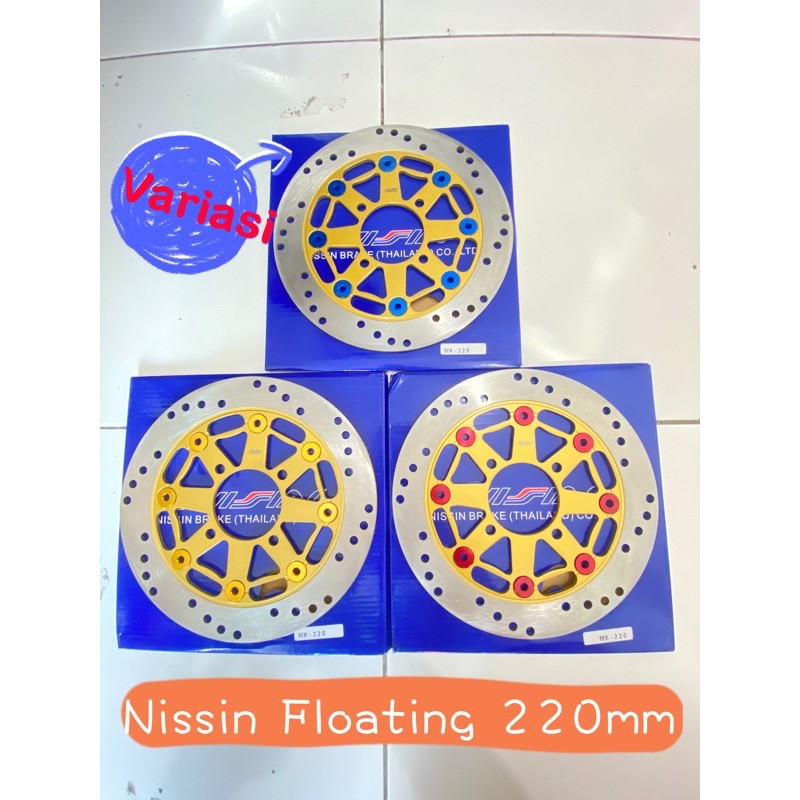 PIRINGAN CAKRAM DEPAN NISSIN FLOATING 220MM MX RX BEAT VARIO SCOOPY MIO XEON NOUVO JUPITER