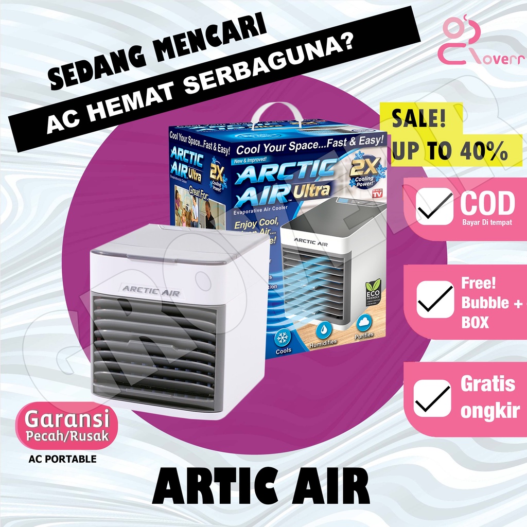 Mini AC Portable Artic Air Ultra Cooler Cooling Fan USB Import Power Hemat Energi Pendingin Ruangan Sejuk High Quality AC5