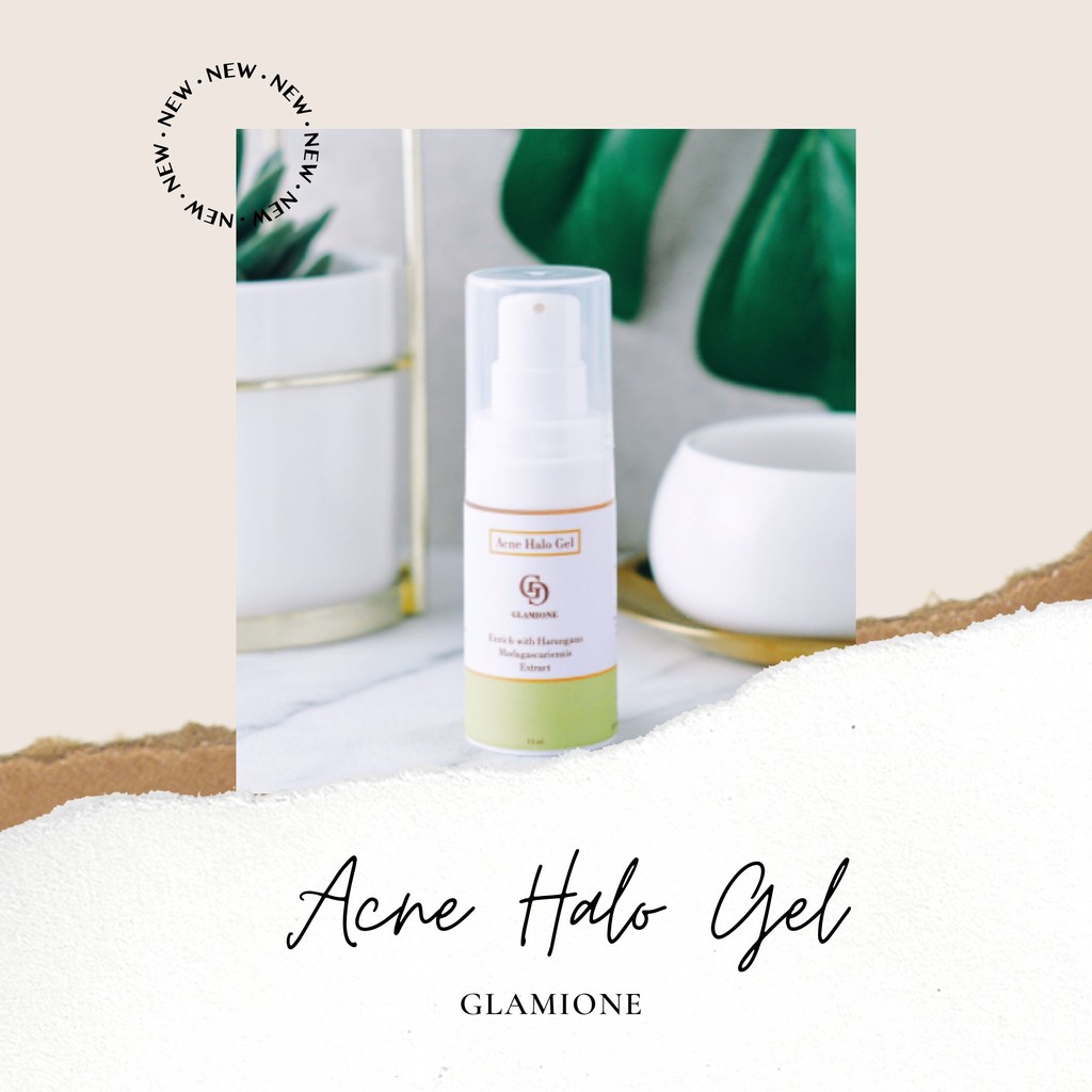 Glamione Brightening Acne Gel Skincare Pemutih Wajah serta Penghilang Jerawat dan Flek Hitam
