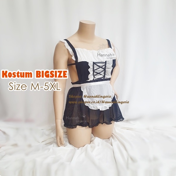 5XL 4XL 3XL Lingerie Maid Palayan Pembantu Kostum BigSize Cosplay Costume Jumbo ART Besar XXL 3XL 4XL 5XL 6XL 7XL 775