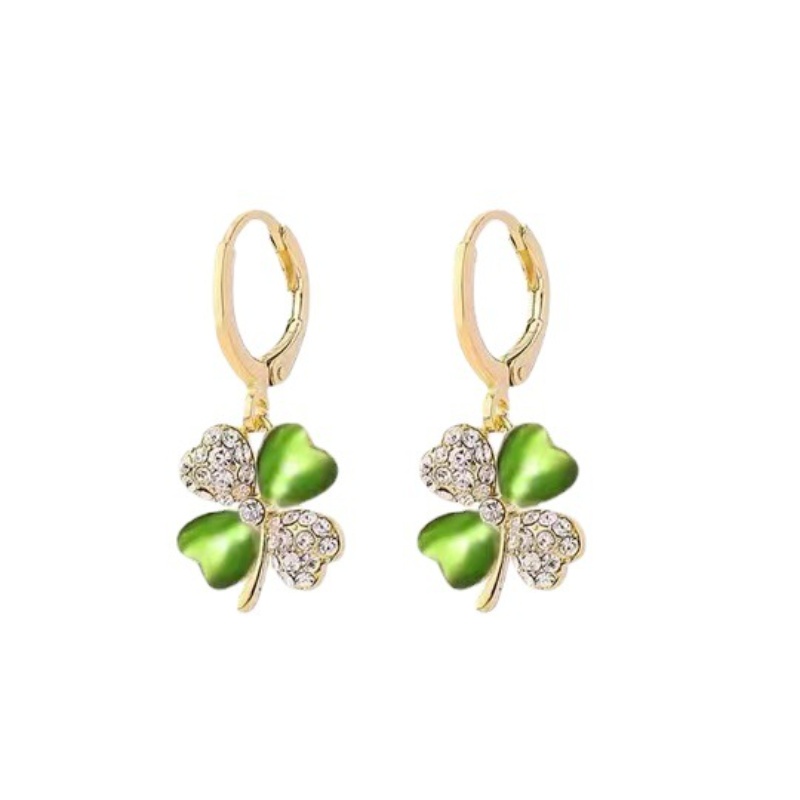 Anting Desain Bunga Clover Lucky 2022 Hias Mutiara Gaya Korea Untuk Wanita