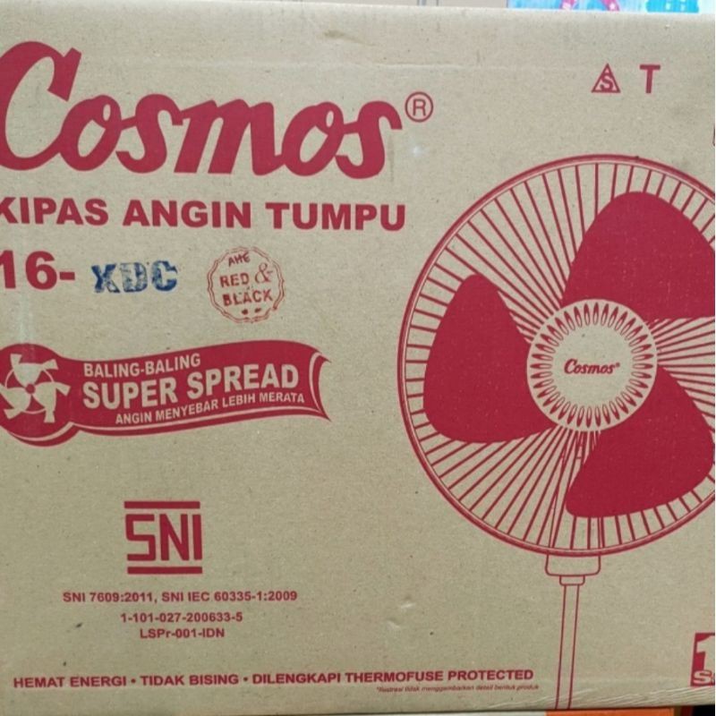 PROMO COSMOS 16 XDC 16XDC XDC16 KIPAS ANGIN STAND FAN BERDIRI KAKI SILANG X 16" INCI INCHI INCH 40 C