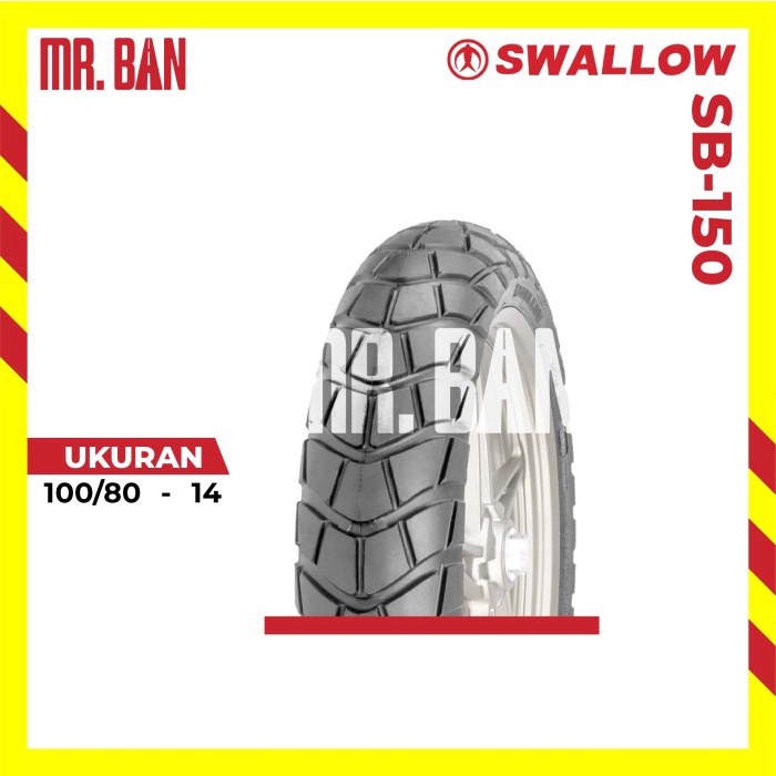 Ban Motor Swallow Tubeless 100/80-14 SB-150 TL