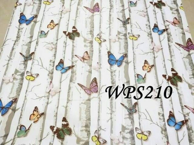 WALLPAPER DINDING MOTIF KUPU WARNA WARNI 10m x 45cm