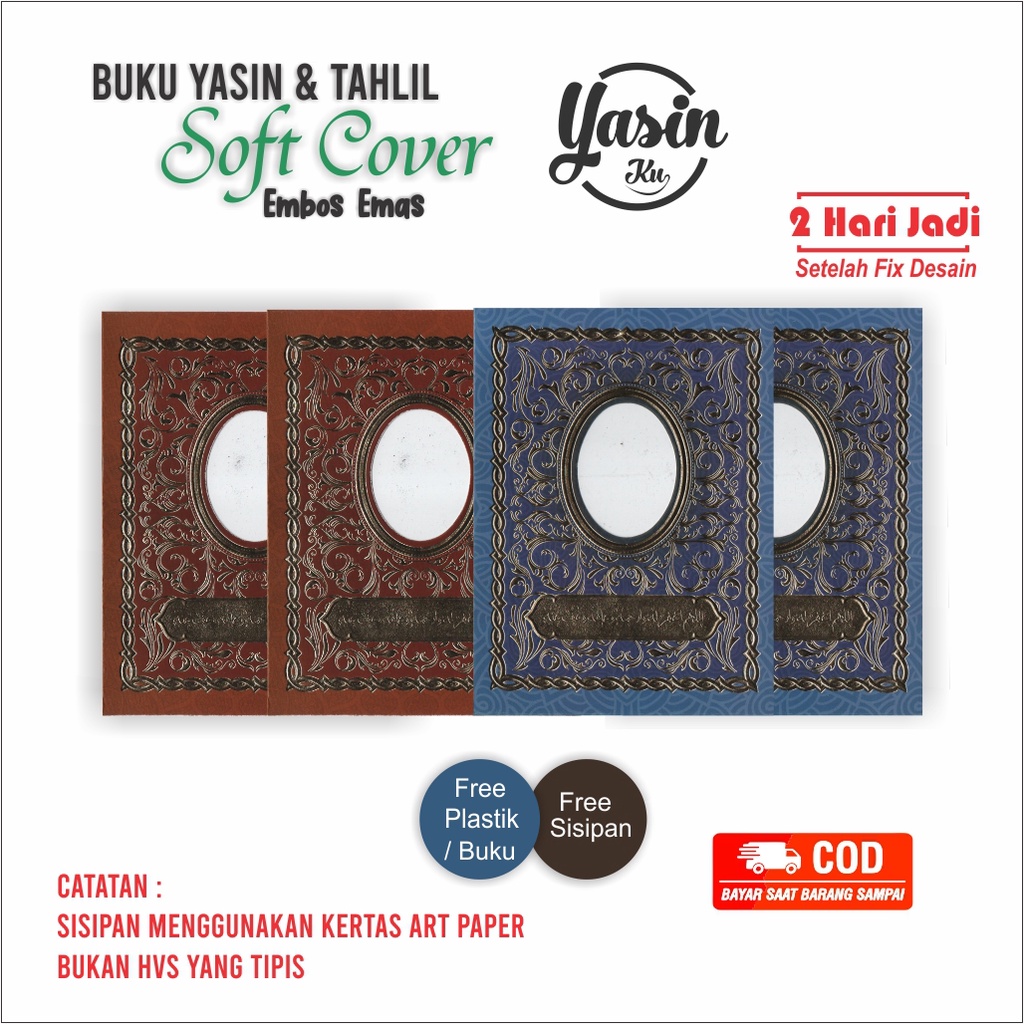 Buku Yasin Tahlil 128 halaman Soft Cover Free 2 Sisipan Art Paper