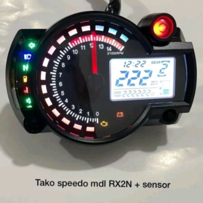 SPEEDOMETER RX2 N KOSO SPIDO SPEEDOMETER RX2N DIGITAL LED KOSO RX2