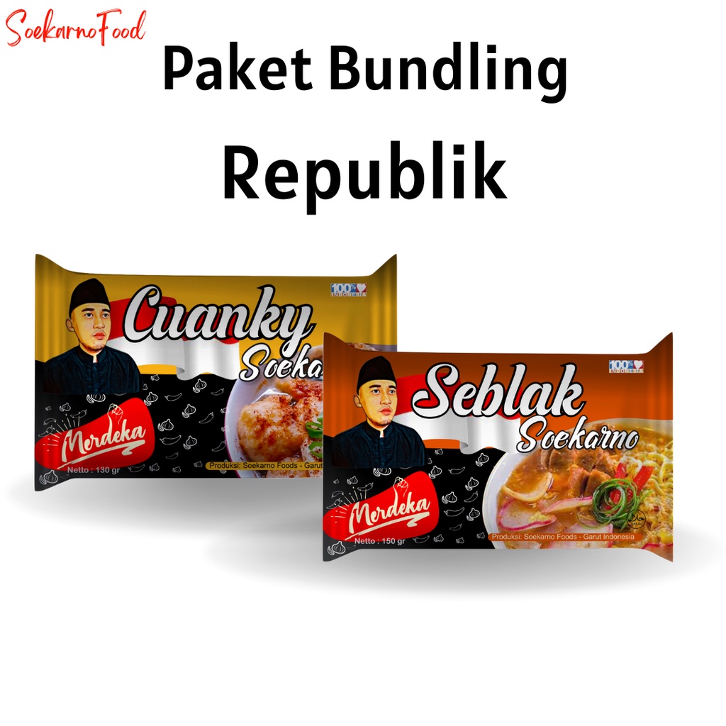 

Paket Bundling Republik | Soekarno Food isi 2 pcs ( Seblak & Cuanky) Pedas Gurih Mantap