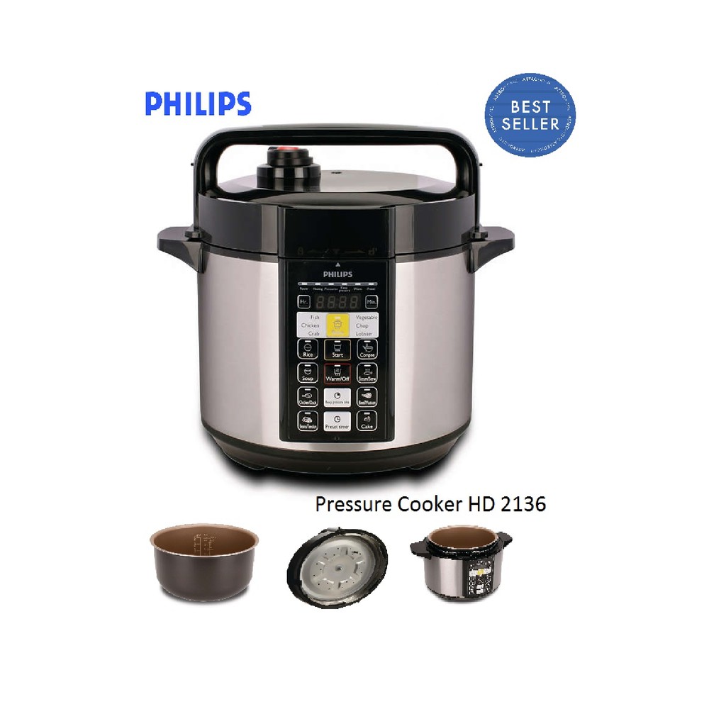 PHILIPS Electric Pressure Rice Cooker HD2136 HD 2136 Penanak nasi philips