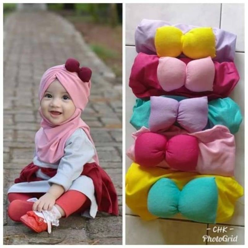 Jilbab Pita Pinggir Anak bayi Instan lucu 0-3 Tahun Bahan Adem | Hijab baby sekolah Sd newborn kekinian | Kerudung Perempuan Tk Lembut Terbaru 6-12 Bulan